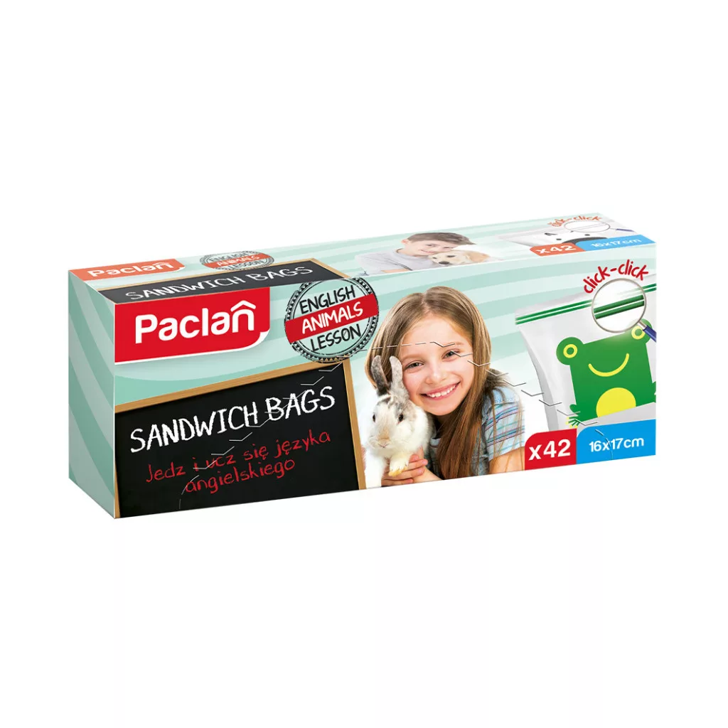 Paclan Click záras szendvicszacskó 16cmx17cm 30my