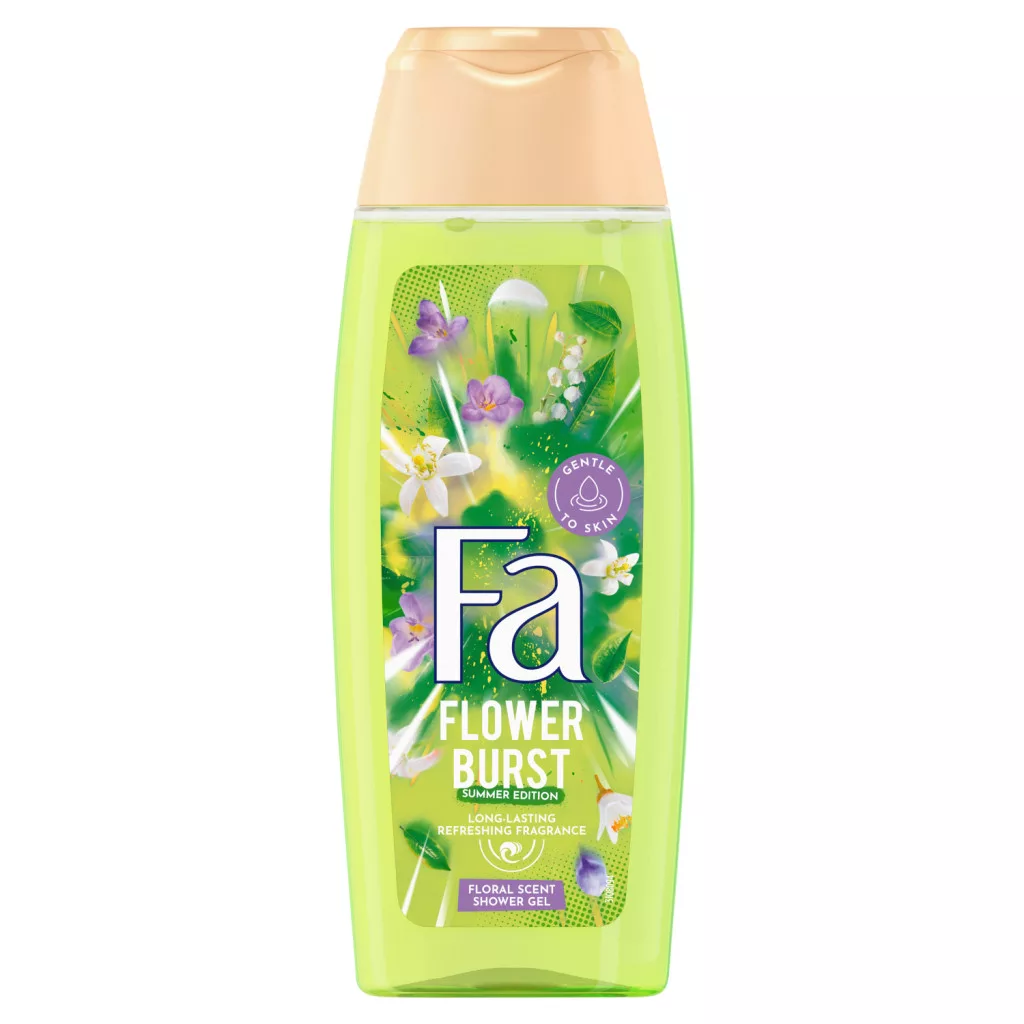 Fa Flower Burst tusfürdő hosszantartó frissítő bazsarózsa, bazsalikom és borostyán illattal