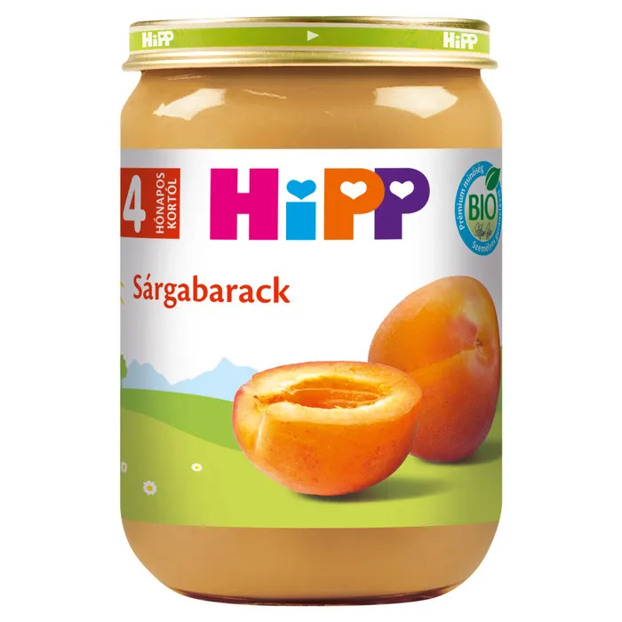 HiPP bio sárgabarack bébidesszert 4 hónapos kortól