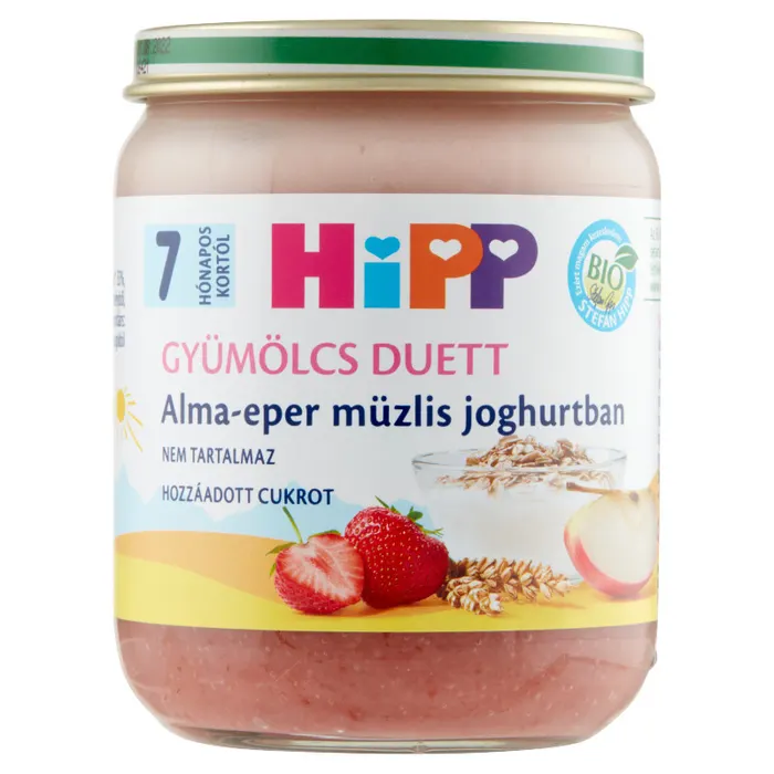 HiPP bio alma-eper müzlis joghurtban bébidesszert 7 hónapos kortól