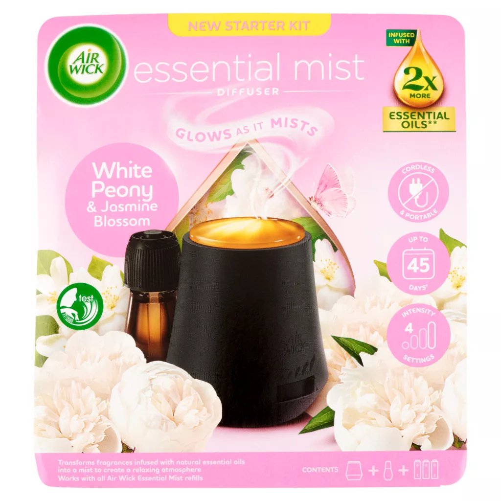 Air Wick Fehér Bazsarózsa és Jázminvirág aroma diffúzor készülék és utántöltő