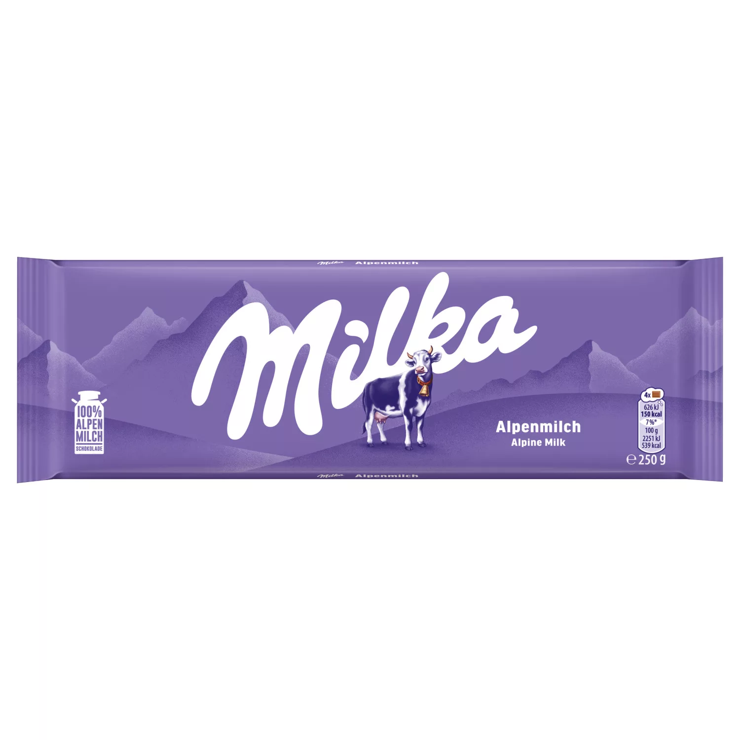 Milka alpesi tej felhasználásával készült tejcsokoládé