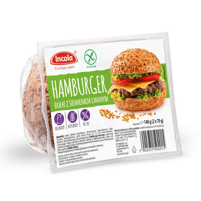 Incola hamburger zsemle gluténmentes