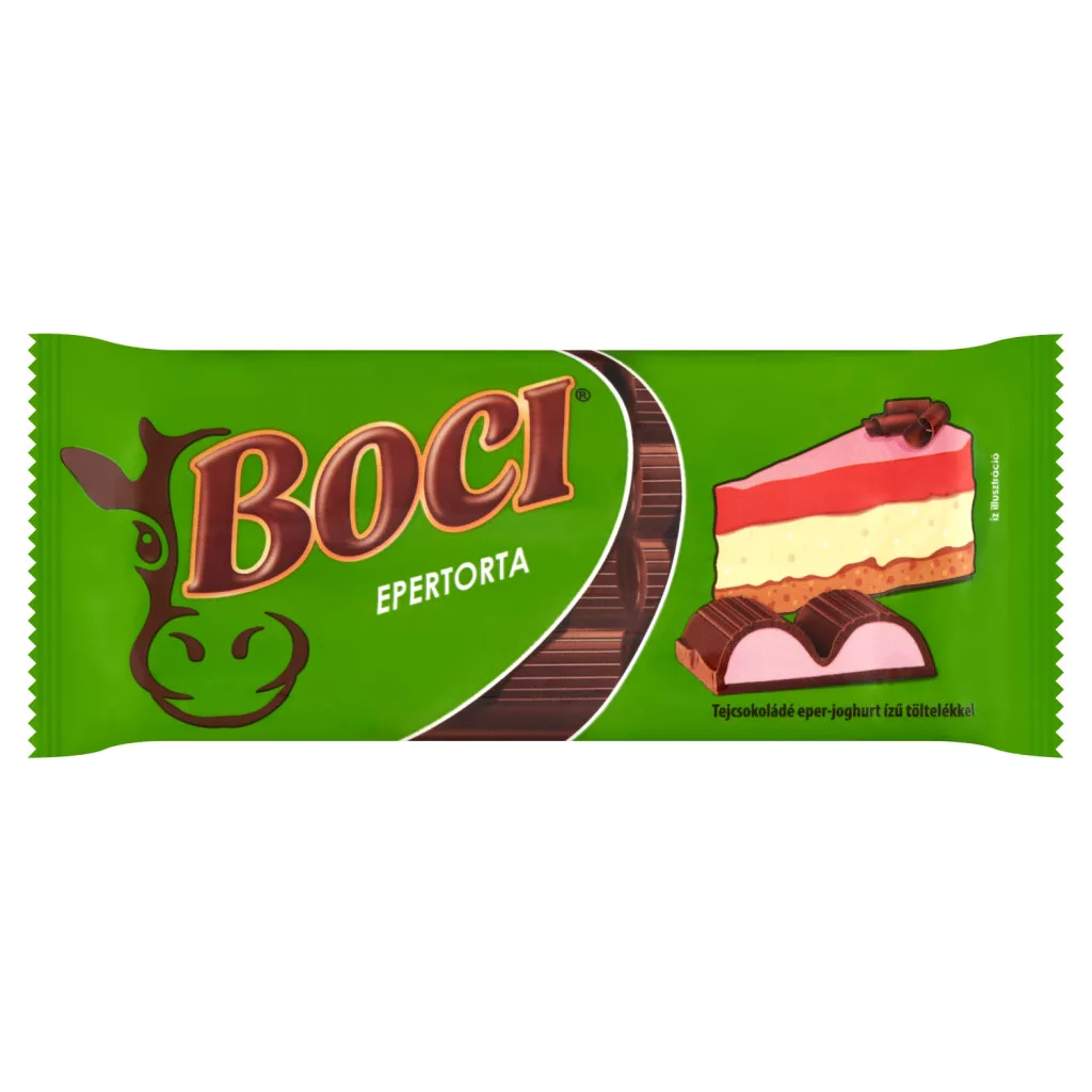 Boci Epertorta tejcsokoládé eper-joghurt ízű töltelékkel