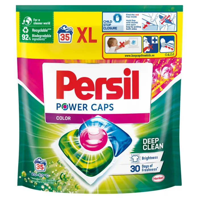 Persil Power Caps Color mosószer koncentrátum gépi mosáshoz színes ruhadarabokhoz 35 mosás