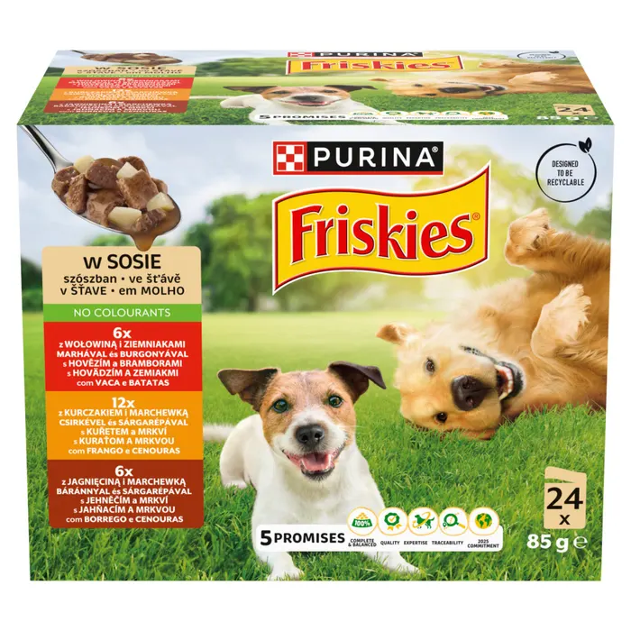 Purina Friskies szószos válogatás nedves kutyaeledel