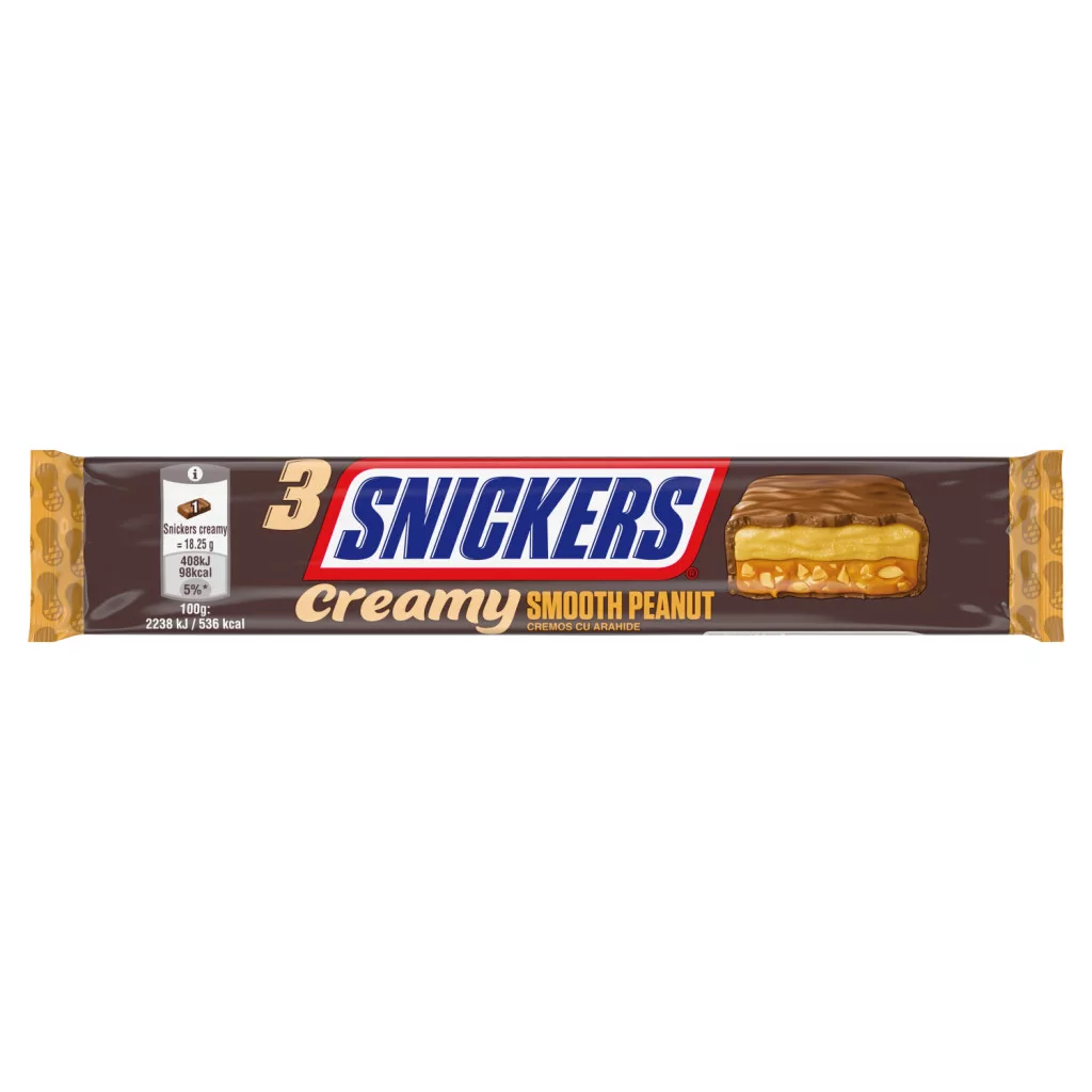 Snickers tejcsokoládé földimogyorókrémmel karamellával földimogyoró darabokkal