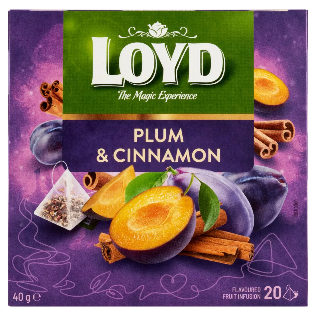 Loyd aromatizált, szilva és fahéj ízű gyümölcstea 20 filter