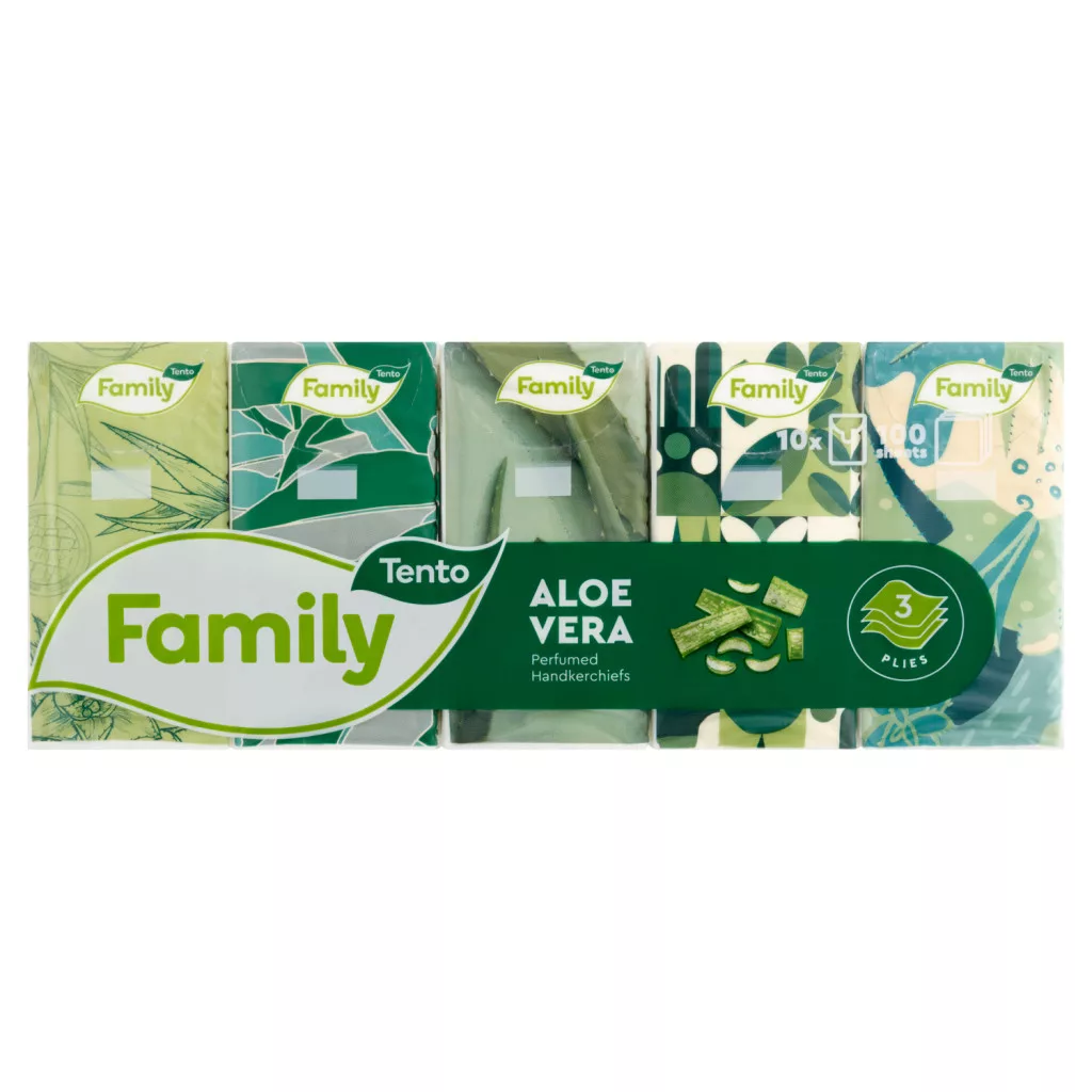 Tento Sensitive Aloe Vera papírzsebkendő 3 rétegű