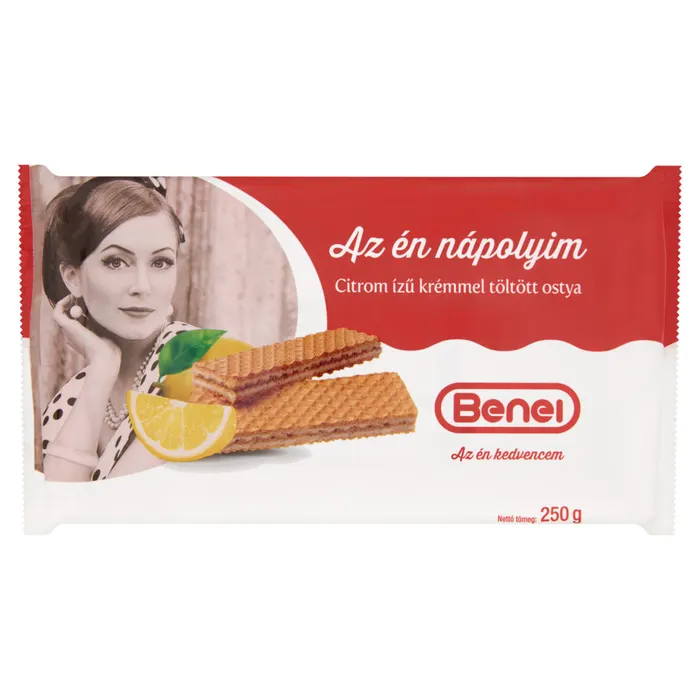 Benei citrom ízű krémmel töltött ostya