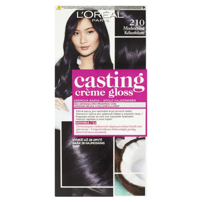 L'Oréal Paris Casting Créme Gloss hajszínező 210 Kékesfekete 48 +72 +