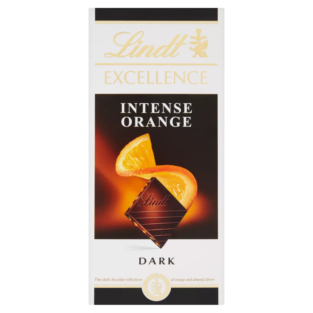 Lindt Excellence Intense Orange étcsokoládé narancslével és mandulával