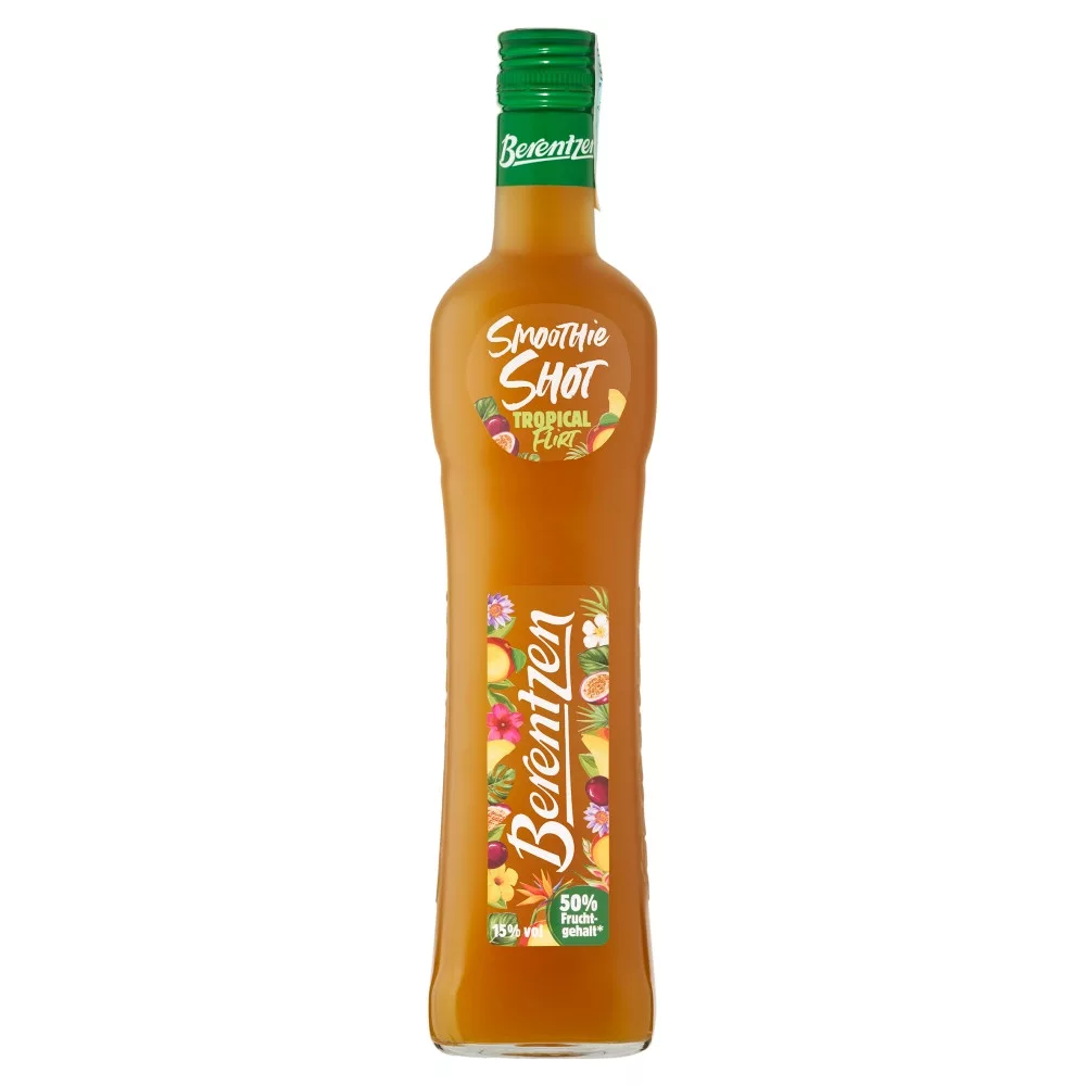 Berentzen Smoothie Shot Tropical Flirt német vegyes gyümölcs ízesítésű likőr 15%