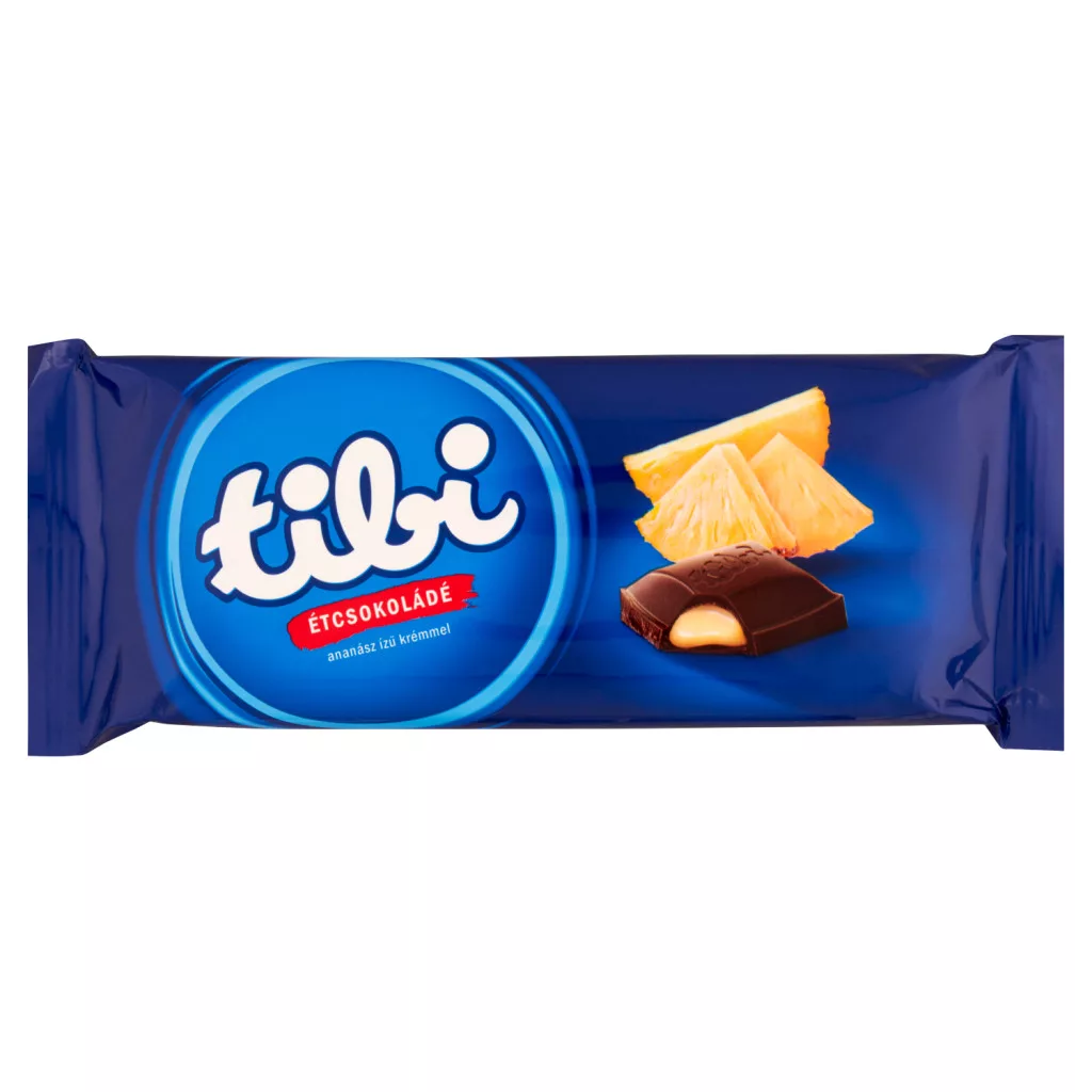 Tibi étcsokoládé ananász ízű krémmel