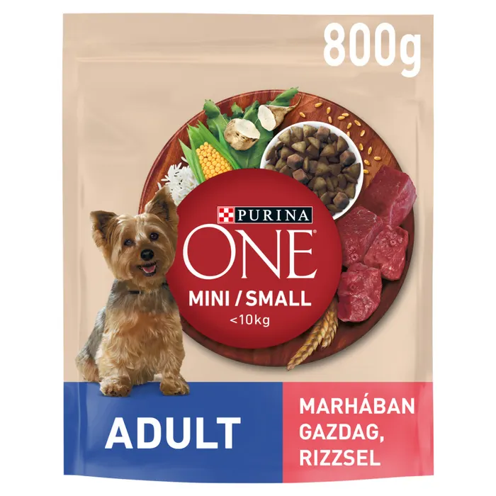 Purina One teljes értékű állateledel felnőtt kutyák számára marhában gazdag rizzsel