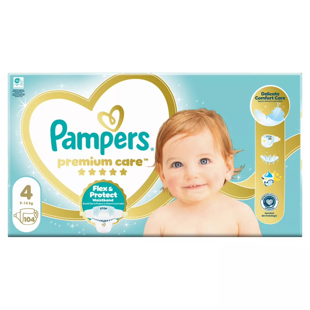 Pampers Premium Care Pelenka, Méret: 4 9kg-14kg