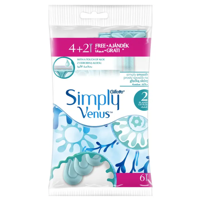 Gillette Simply Venus 2 Eldobható Női Borotva, 4+