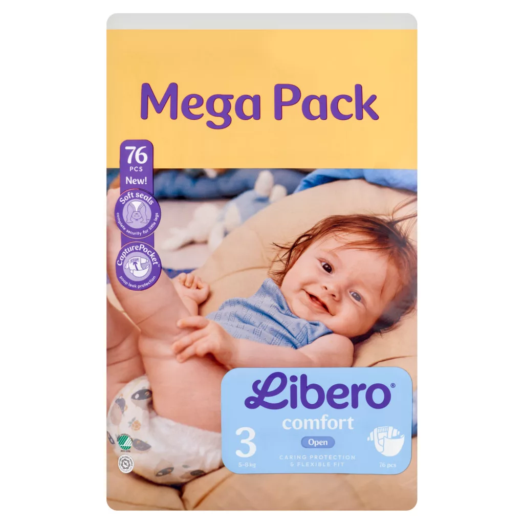 Libero Comfort egyszerhasználatos pelenka, méret: 3, 5-8 kg