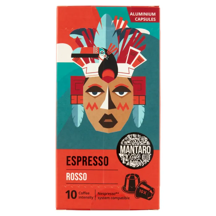 Mantaro Espresso Rosso őrölt pörkölt kávé alumínium kapszulában