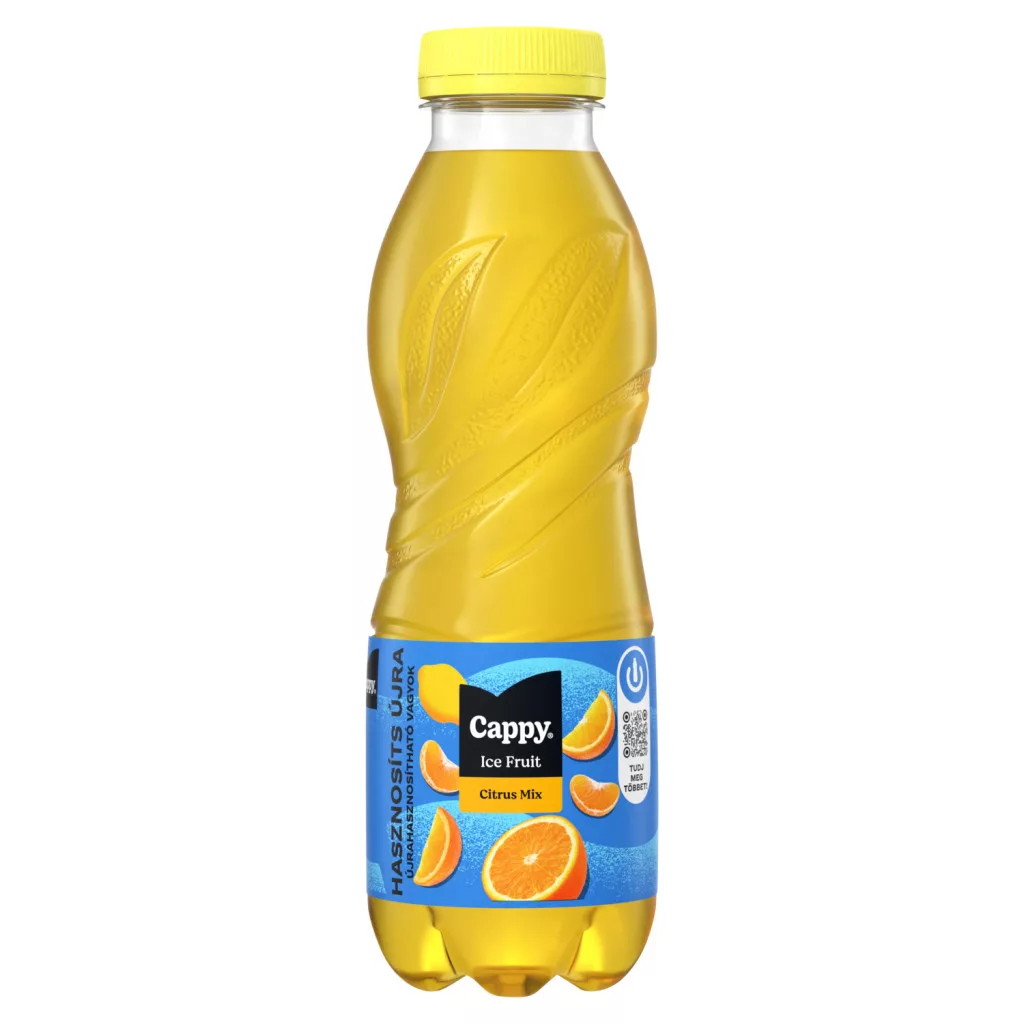 Cappy Ice Fruit Citrus Mix szénsavmentes citrusos ízű üdítőital cukorral és édesítőszerekkel