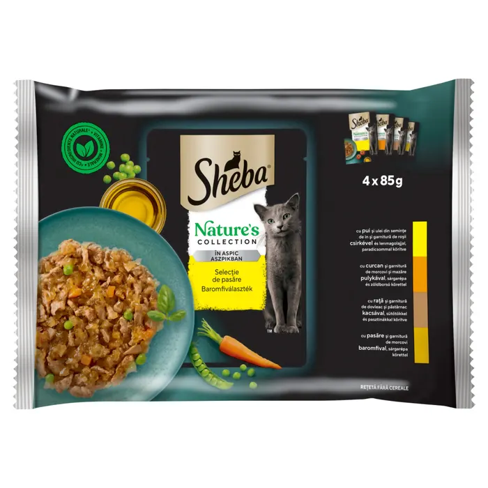 Sheba Nature's Collection Baromfiválaszték teljes értékű nedves eledel felnőtt macskáknak