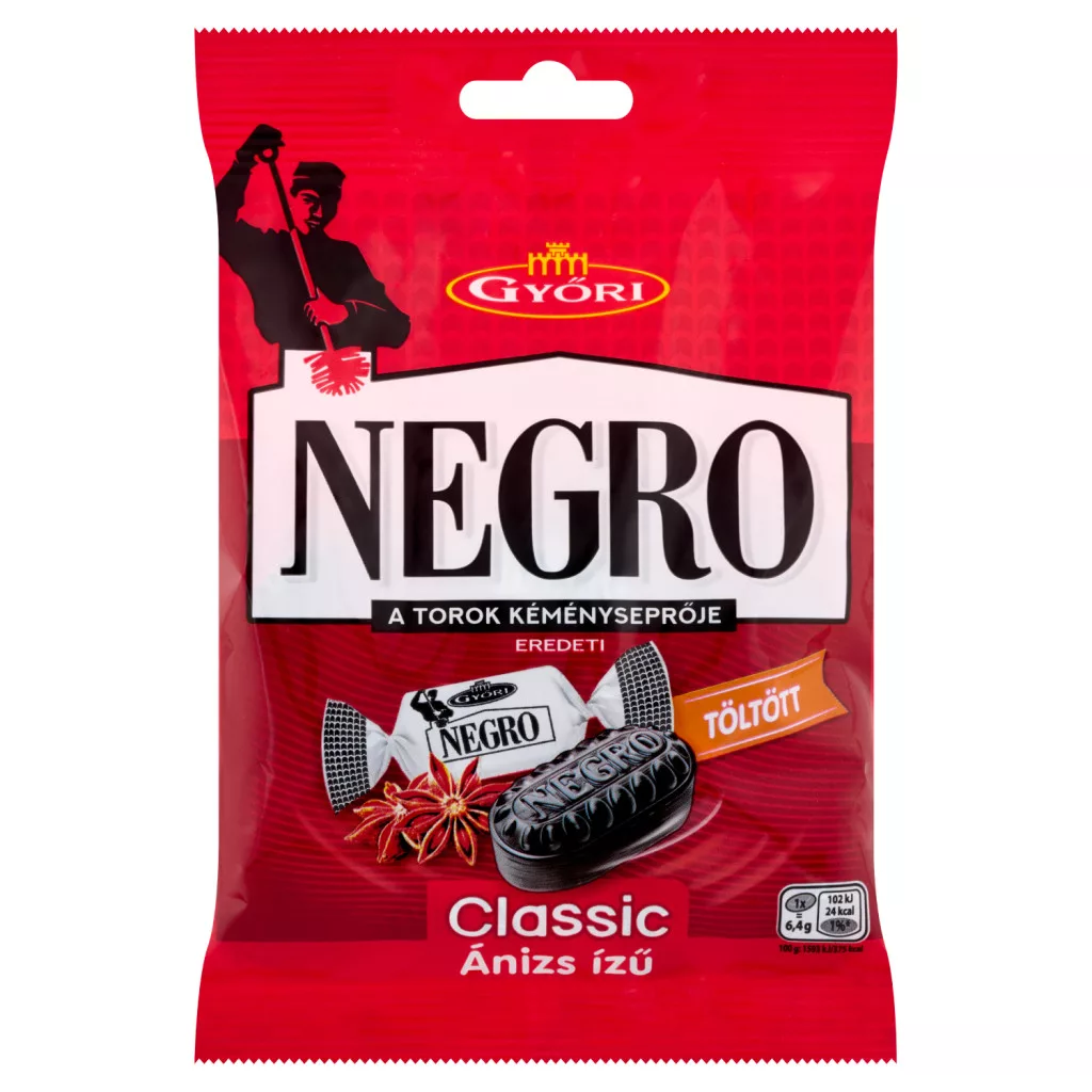 Negro töltött keménycukorka classic