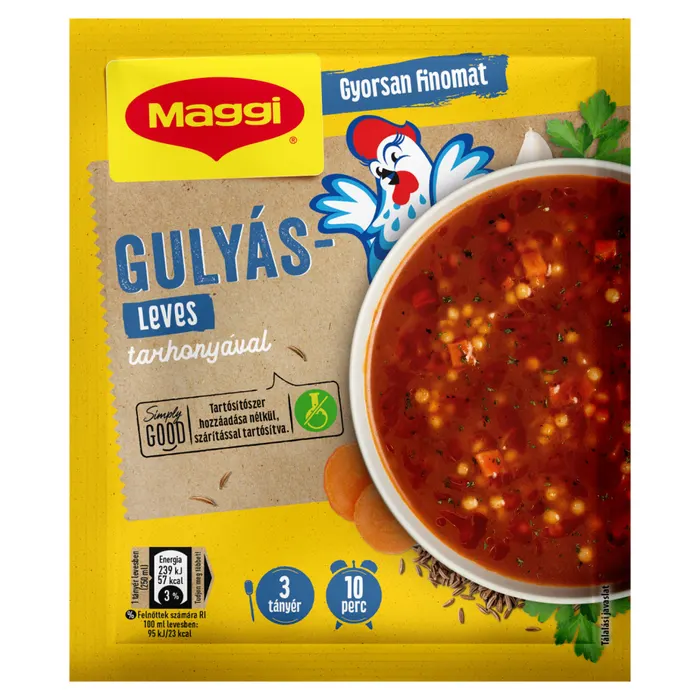 Maggi gulyásleves tarhonyával