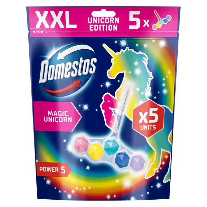 Domestos Power 5 Magic Unicorn WC-frissítő blokk