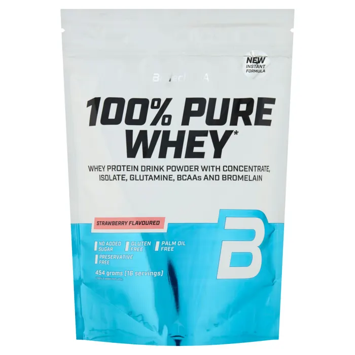 BioTechUSA 100% Pure Whey eper ízű fehérje italpor édesítőszerrel