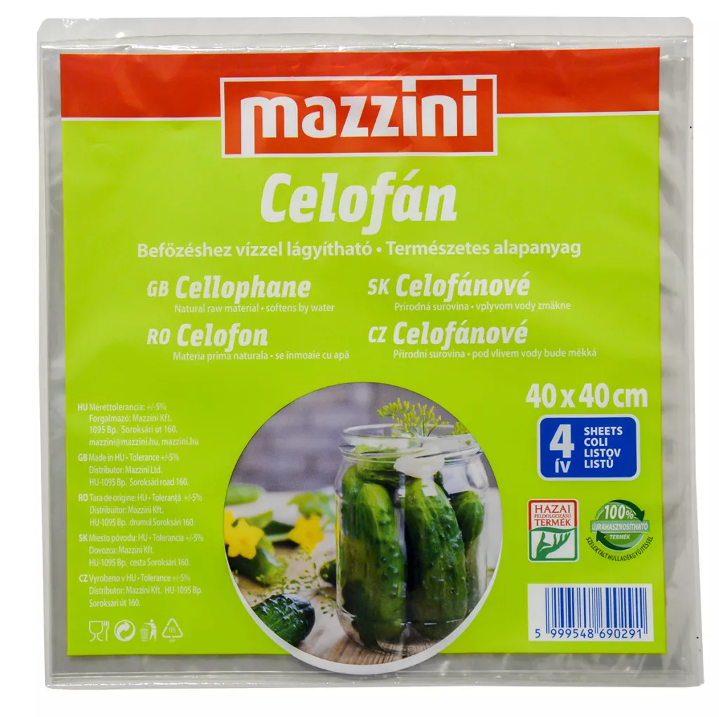 Mazzini befőzési celofán 4ív 40x40cm