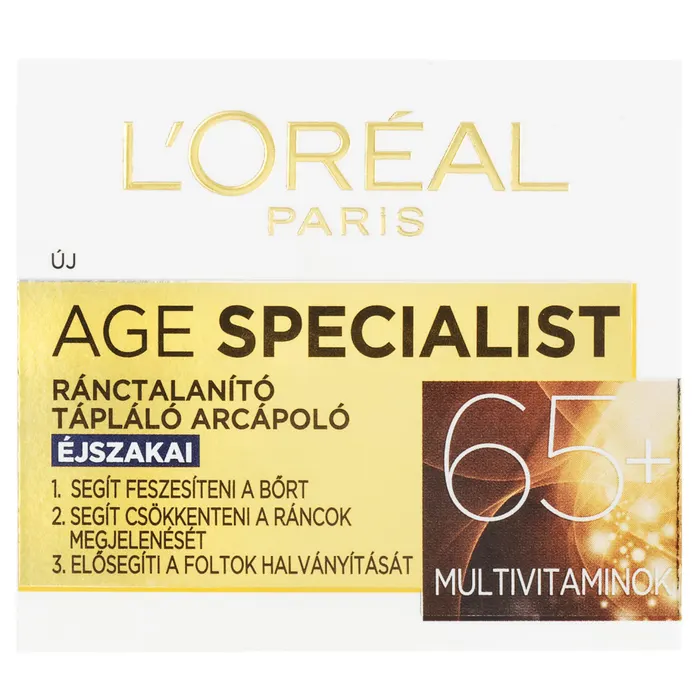 L'Oréal Paris Age Specialist ránctalanító tápláló éjszakai arcápoló 65 +