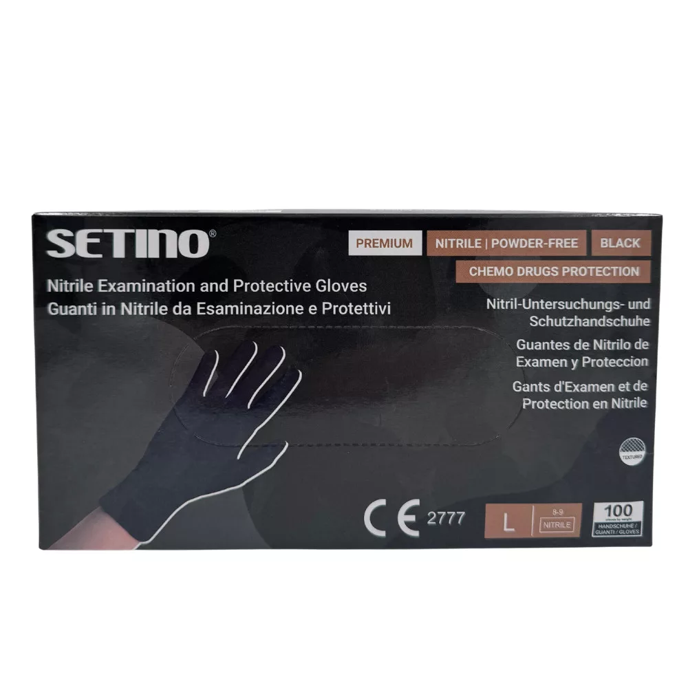Nitril kesztyű fekete premium L