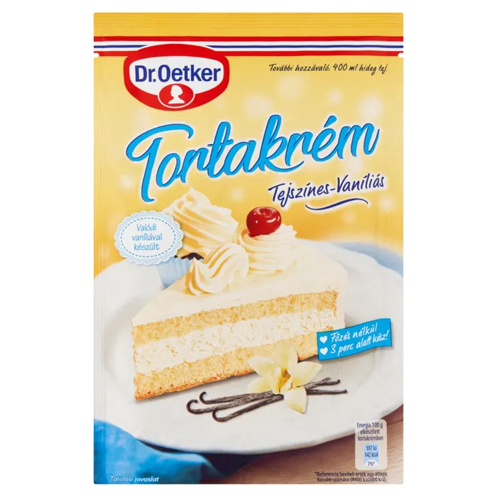 Dr. Oetker Tejszínes-Vaníliás Tortakrém alappor
