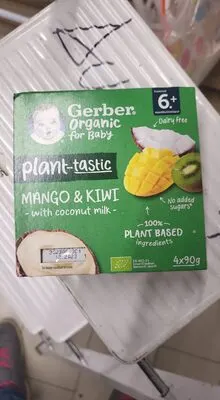 Organic kókusztej alapú mangó-kiwi ízű bio babadesszert 6 hónapos kortól 4 x 90 g