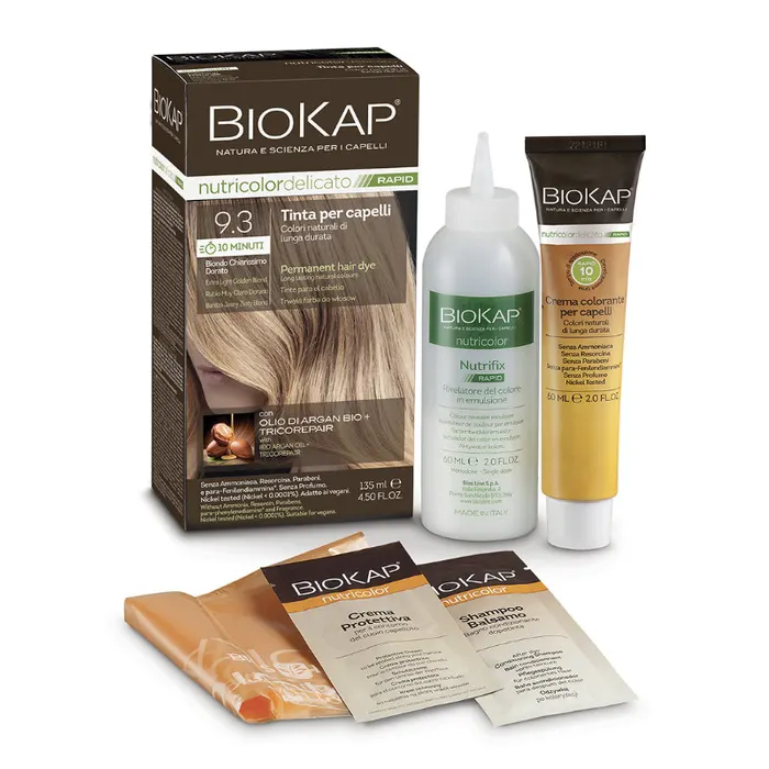 Biokap Nutricolor Rapid Tartós hajfesték Nr 9.3 Extra Light Blond