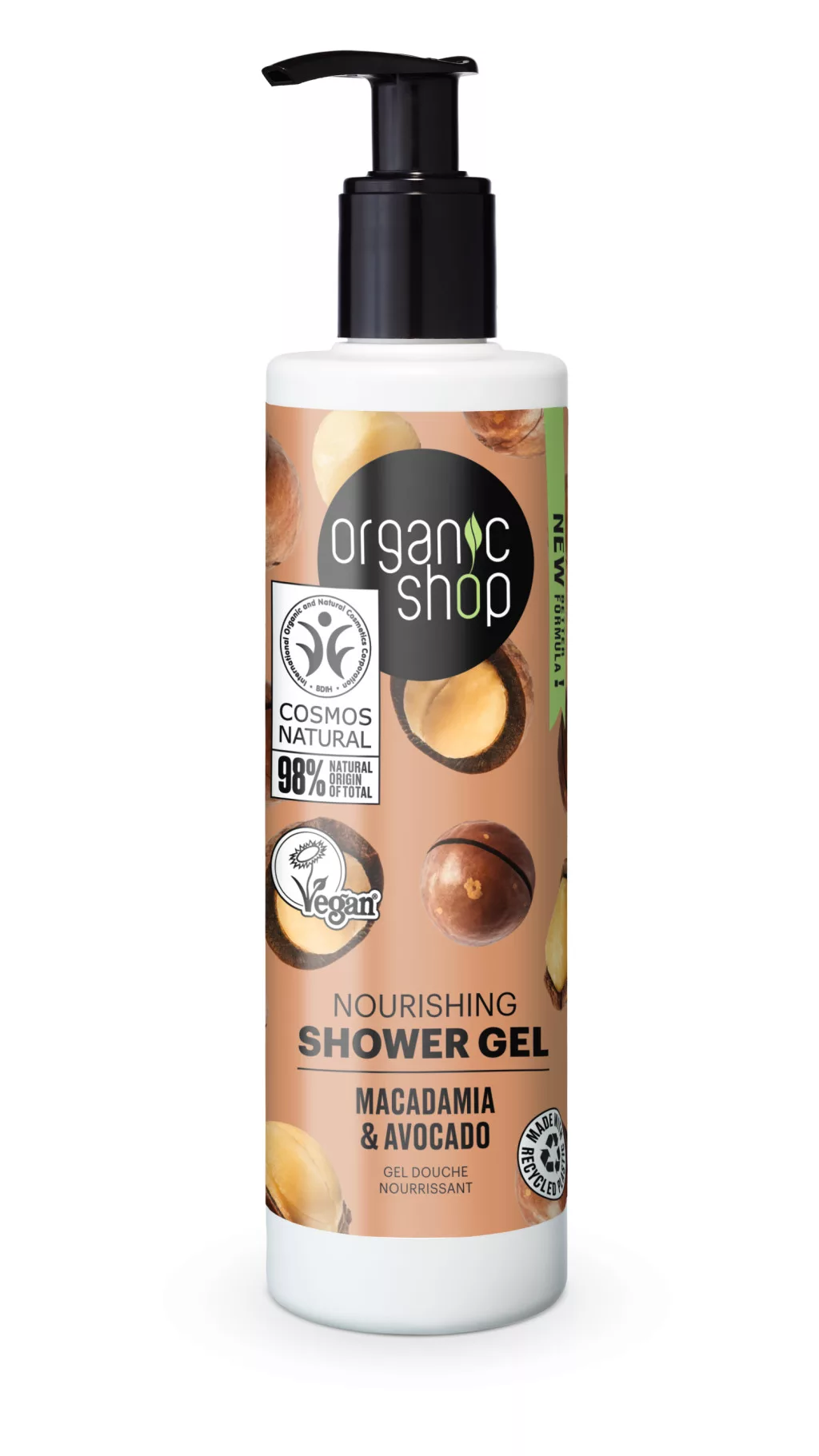 Organic Shop tusfürdő Wellness makadámdióval és avokádóval
