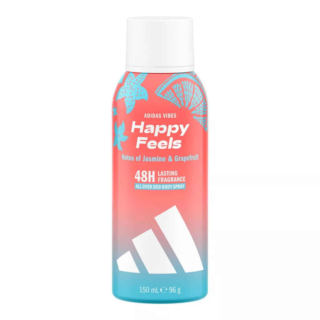 Adidas Happy Feels Notes of Jasmine & Grapefruit dezodor az egész testre