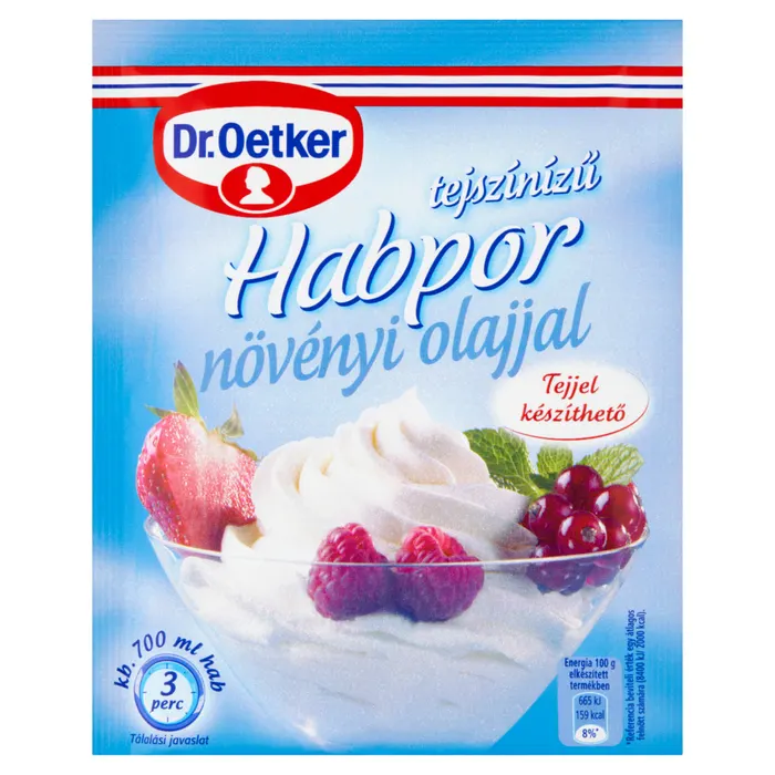 Dr. Oetker tejszínízű habpor növényi olajjal