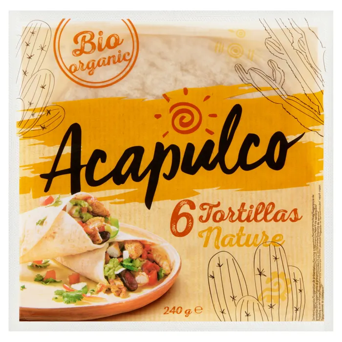 Acapulco búzalisztből készült, natúr tortilla lapok