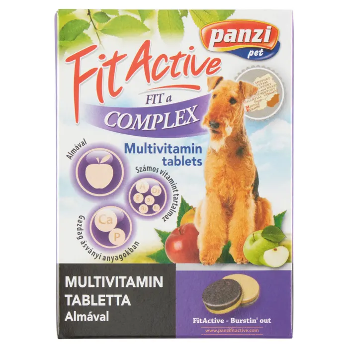 Panzi Fit Active Fit a Complex multivitamin tabletta almával kiegészítő eledel kutyáknak
