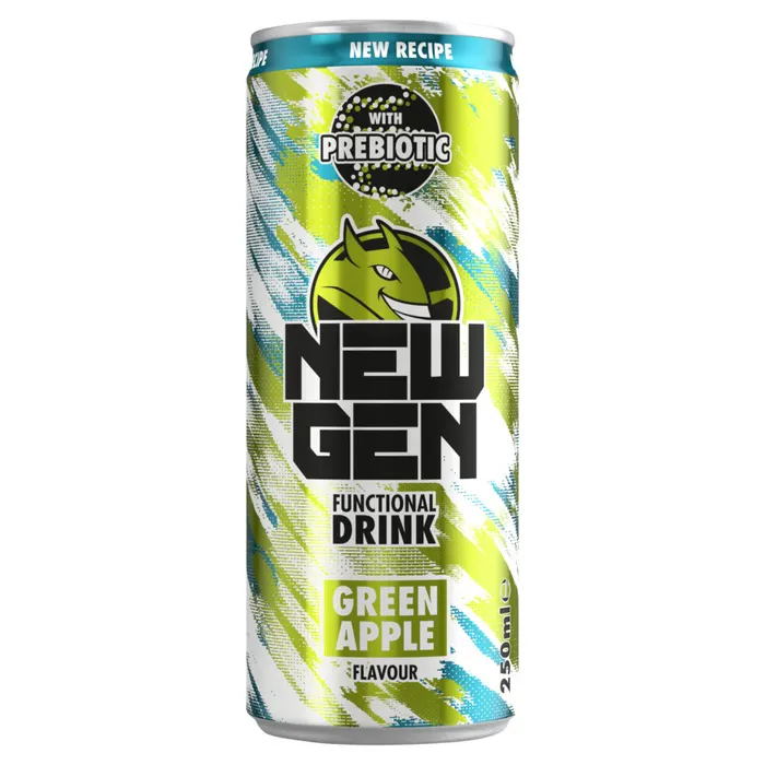 New Gen zöldalmaízű, koffeintartalmú, szénsavas, alkoholmentes ital