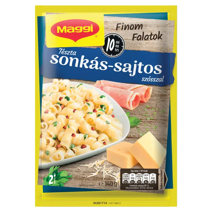 Maggi Finom Falatok PárPerc tészta sonkás-sajtos szósszal