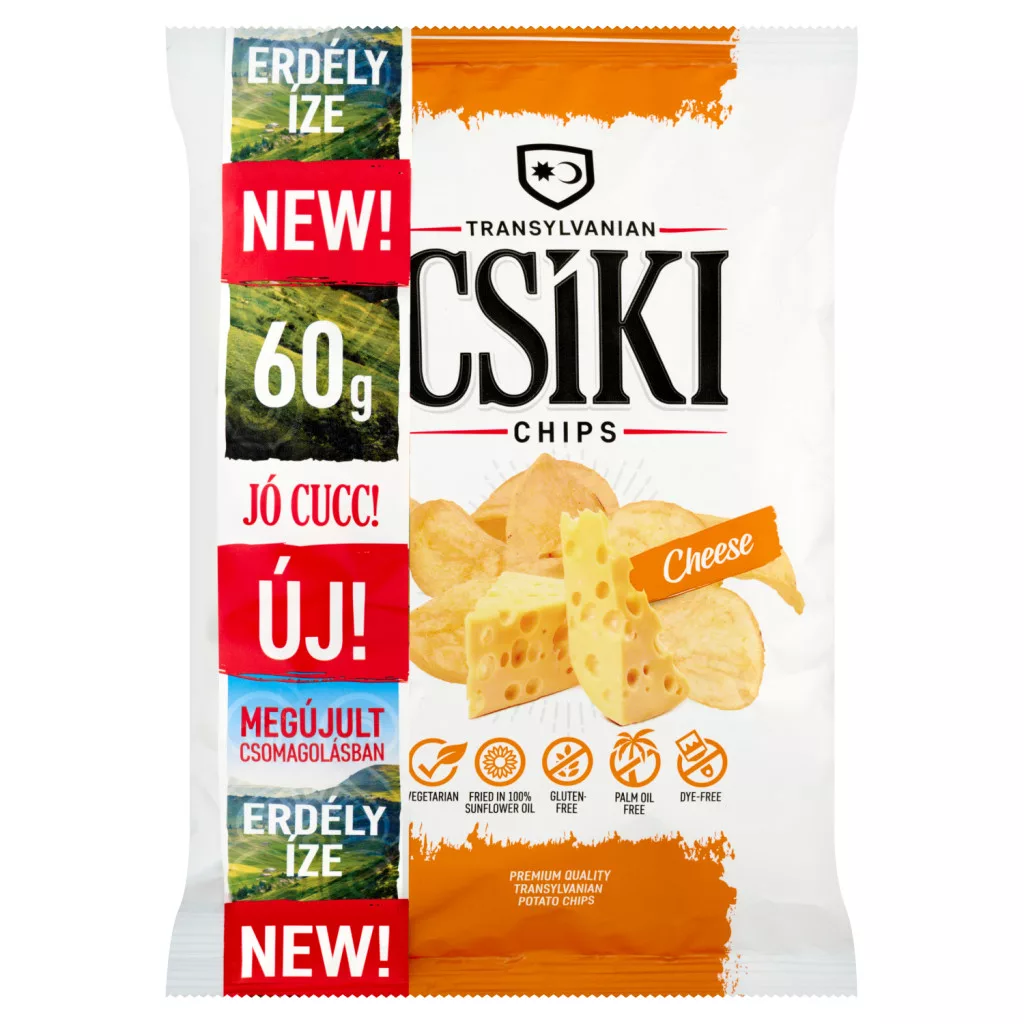 Csíki Csipsz sajtos ízesítésű burgonyacsipsz