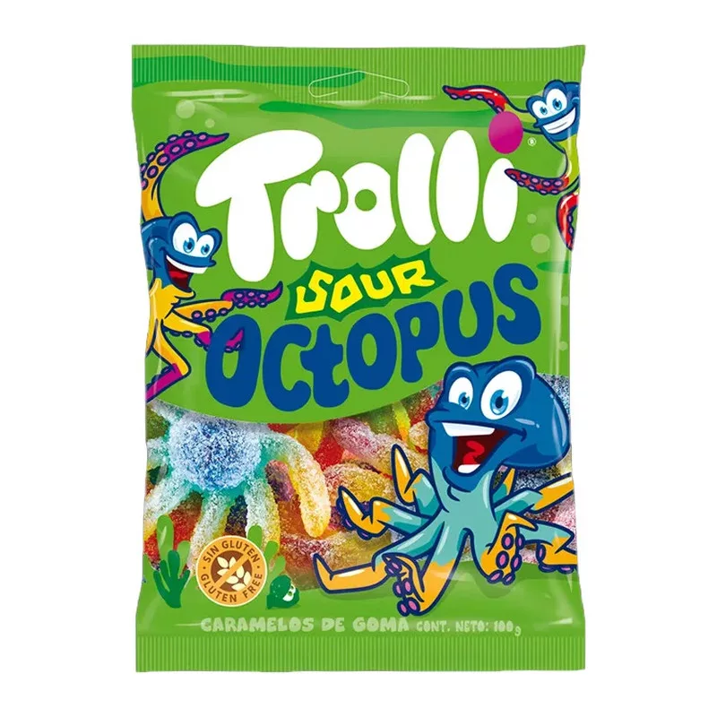 Trolli gumicukor cukros octopus
