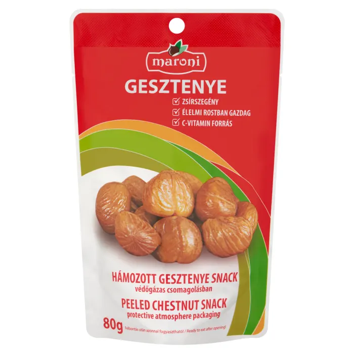 Maroni hámozott gesztenye snack