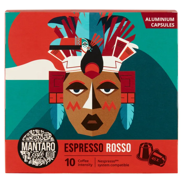 Mantaro Espresso Rosso őrölt, pörkölt kávé alumínium kapszulában