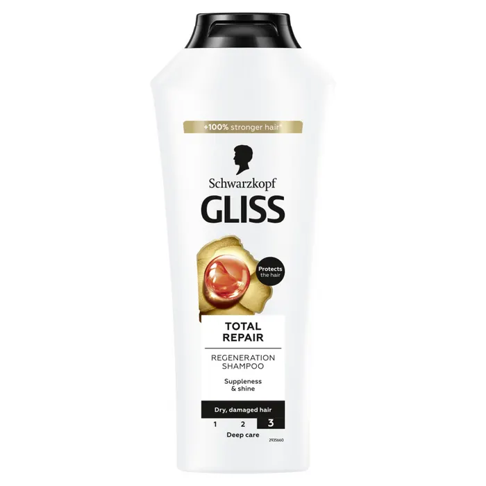 Gliss Total Repair sampon hidrolizált keratinnal és virág nektárral