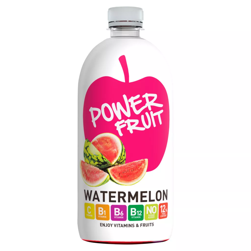 Power Fruit energiaszegény görögdinnye-alma ital szűrt vízzel, édesítőszerekkel