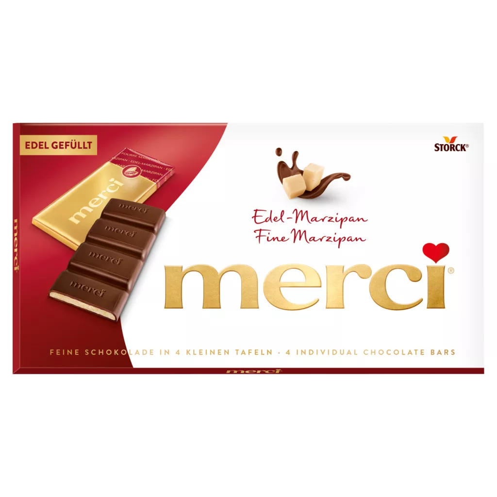 Merci étcsokoládé marcipánnal töltve