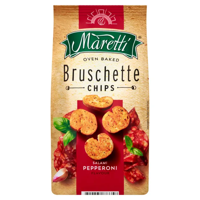 Maretti pepperoni szalámi ízesítésű pirított kétszersült karikák